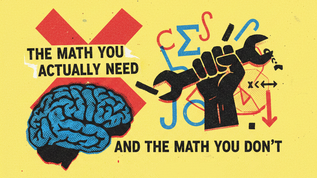 A minimal math note highlighting the essentials