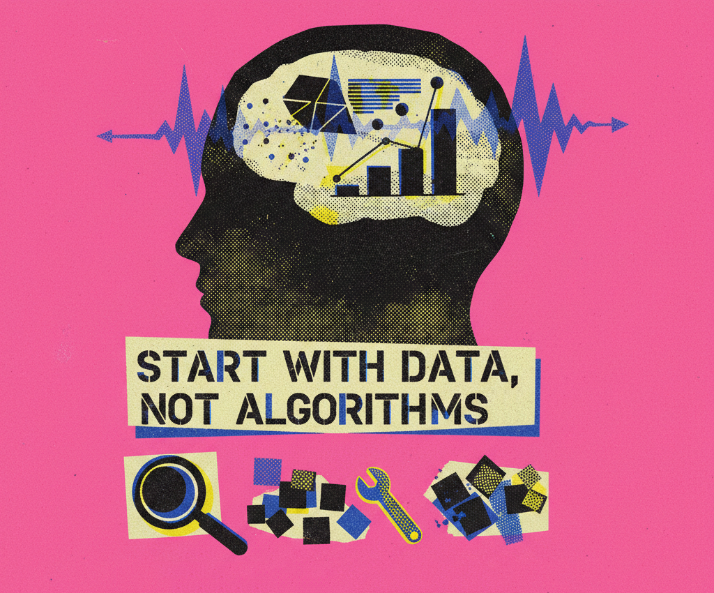A data table and chart emphasizing data-first work