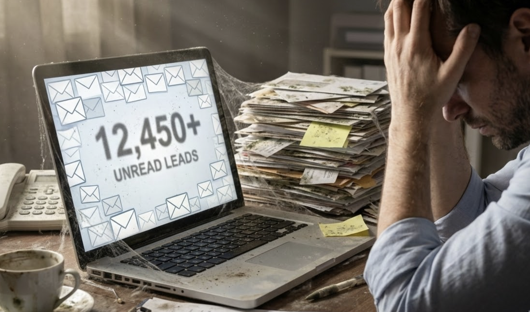 Unread leads waiting in an inbox